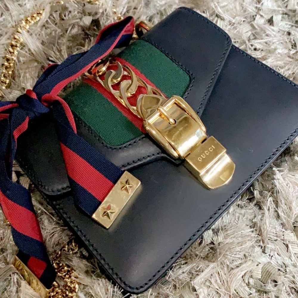 Sylvie leather mini chain bag - Picture 1 of 6